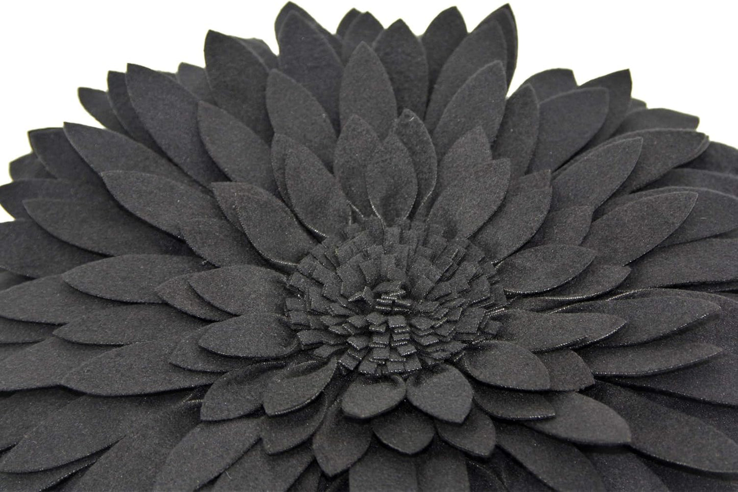 Contempo Lifestyles 3D Daisy Flower Pillow - Patented Design, Couch & Bed Decorative Pillow (18" Flower, 16" Pillow with Insert, Black)