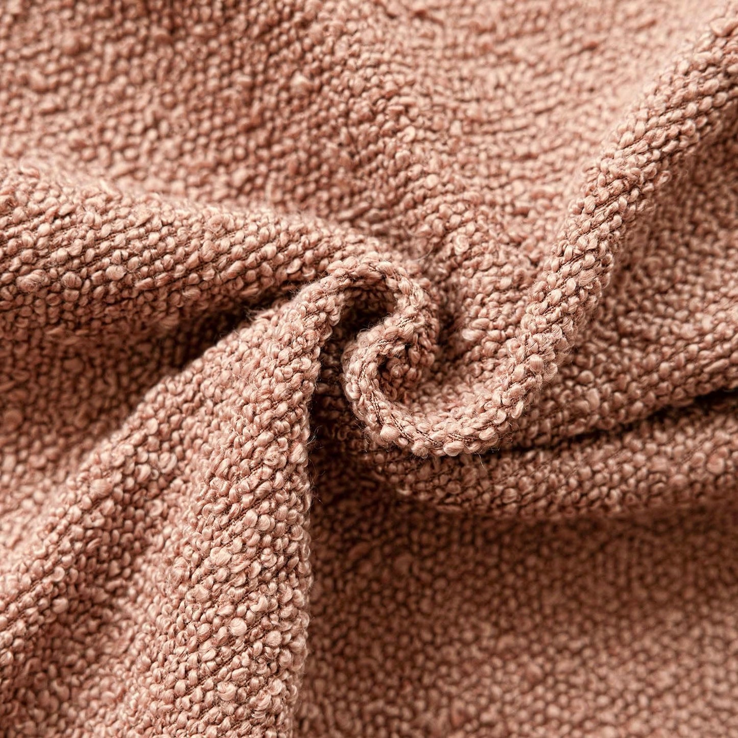 Foindtower Decorative Textured Boucle Throw Pillow Covers Accent Solid Pillow Cases Neutral Soft Cozy Couch Cushion Case for Chair Sofa Bedroom Living Room Home Decor 26x26 Inch,1PC,Dusty Orange Hazel