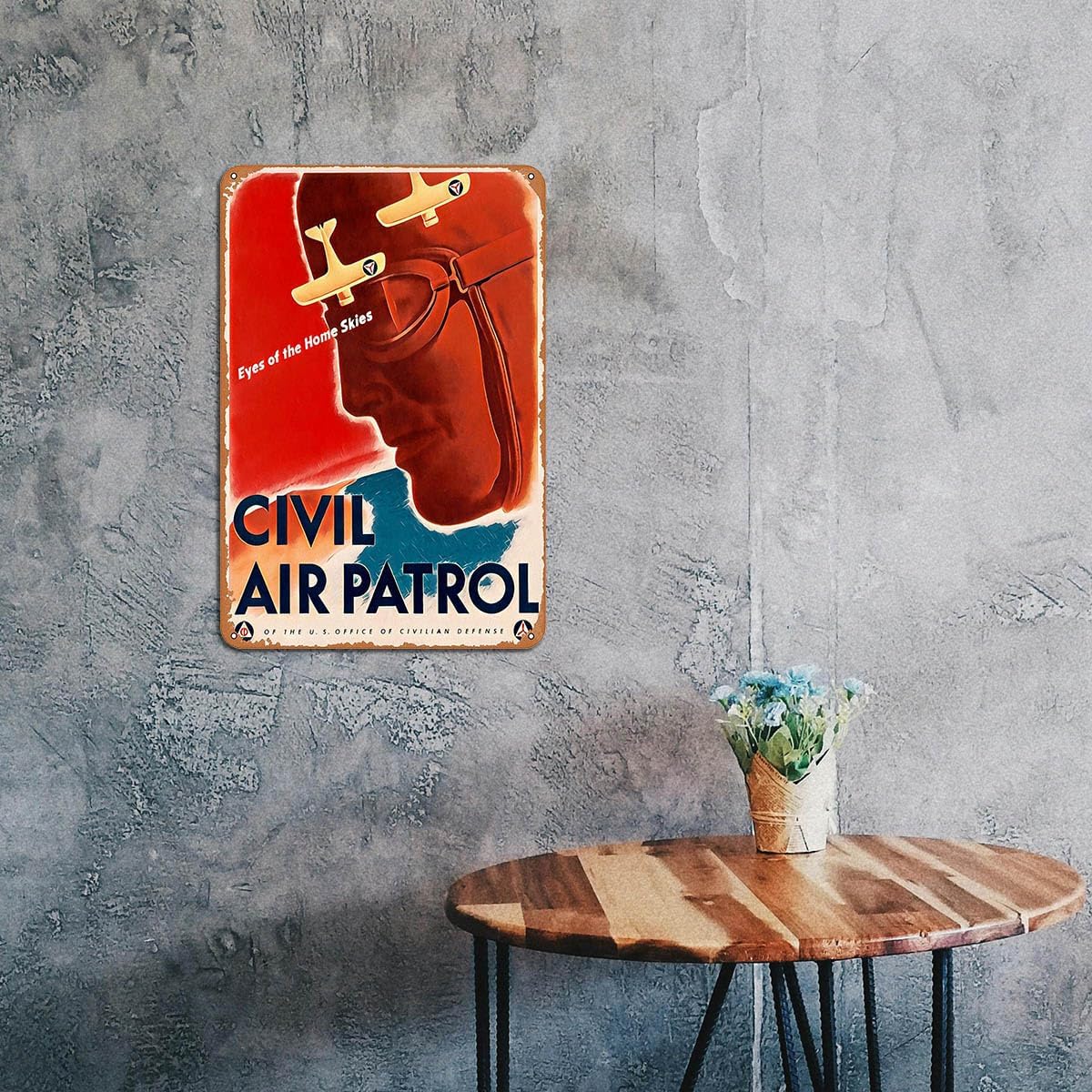 Civil Air Patrol Metal Sign - Aviation Wall Art and Airplane Decor, Retro Pilot Gift for History Enthusiasts, Home, Office, or Man Cave, 8"x12" Tin Poster