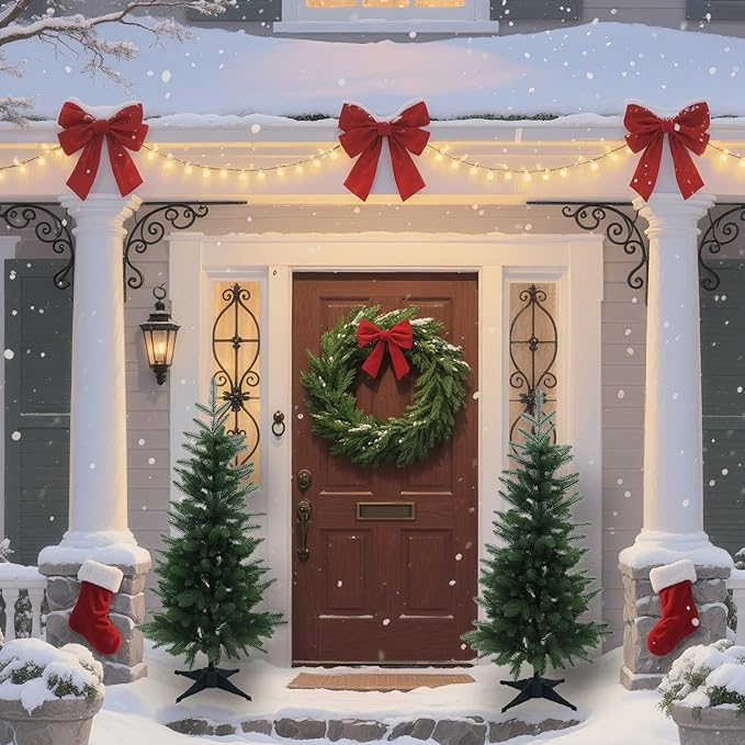 3FT Small Christmas Tree Artificial Realistic Mini PE Xmas Tree for Home Office Indoor Outdoor Decor