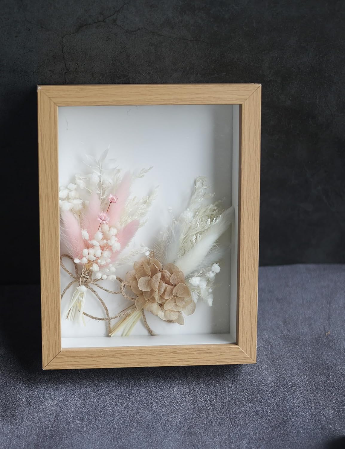 Mini Dried Flower Bouquet Set (12 pcs), Pink Bouquet, Birthday Cake Arrangement, Bridesmaid Flower Girl Proposal Gift Box, Groom Corsage(Pink)