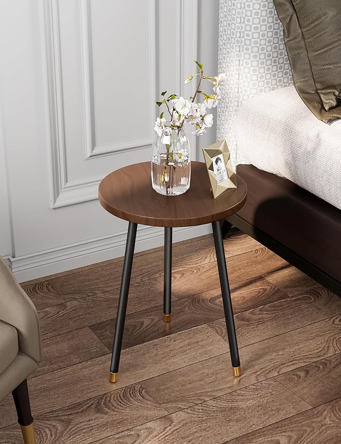 Plant Stand Indoor 2 Pack: Adjustable Wood 16 Inch Plant Stand - Mid Century Modern Decor Corner Plant Stands for Indoor Plants - Small Round Plant Table Holder for Balcony Living Room Office