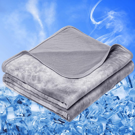 inhand Cooling Blanket Twin Size (60"x80"), Cooling Blankets for Hot Sleepers, Absorbs Heat to Keep Adults Cool for Summer Nights Sweats, Thin Cold Lightweight Blanket for Couch Bed, All Season Use