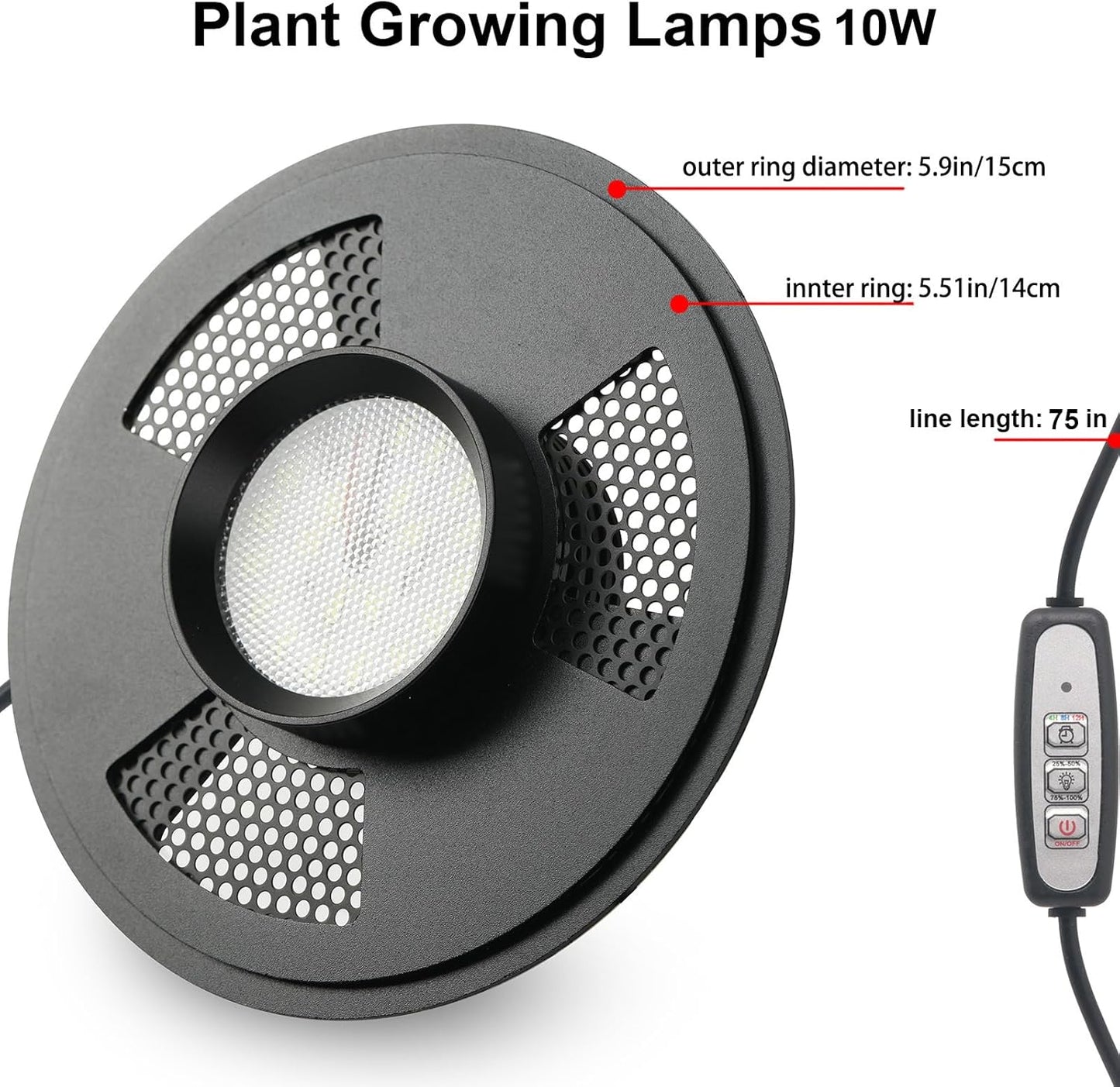 Desktop Glass Plant Terrarium with Grow Light (H:9.8" D:5.9"), for Succulent, Moss, Miniature Gardening Landscape, Betta Fish Tank, Office Home Decoration, Plant Lovers Gifts