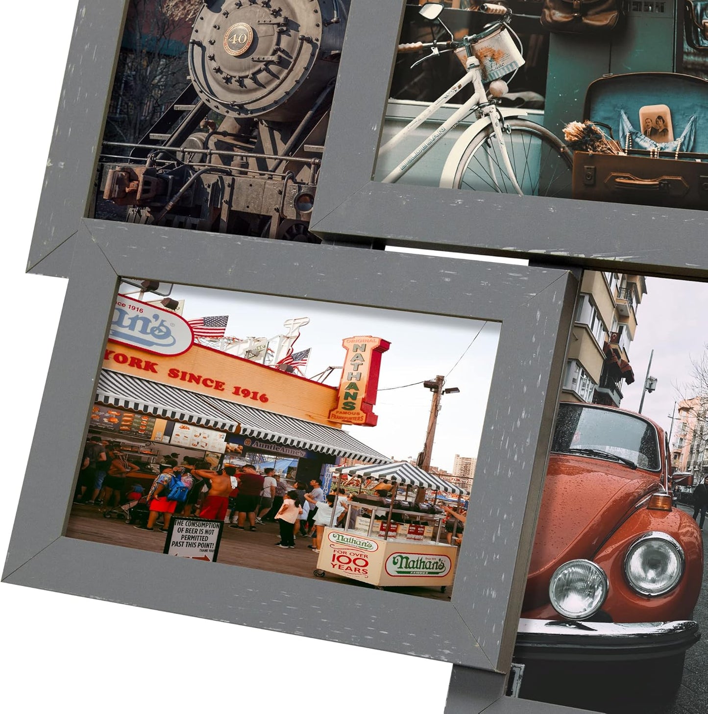 Jerry & Maggie 12 Pack Collage Picture Frame, Photo Frame Wall Decor 4×6 Pictures 12 Opening, Wall Photo Frames for Living Room Decorations, Assembly Required, Ashes/ 2 Pack