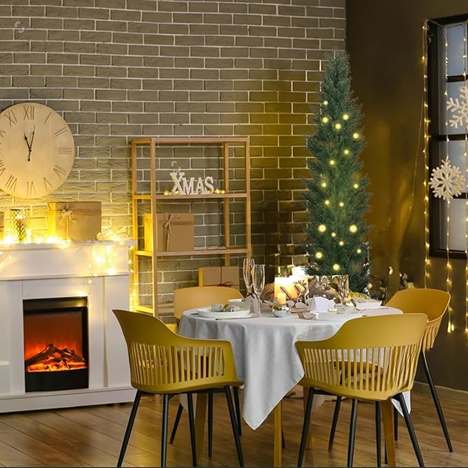 5ft Artificial Cedar Topiary Trees - Fake Boxwood Topiary Cypress Trees Potted Plants, Artificial Plants Shrubs for Home Indoor Outdoor Garden Porch Decor