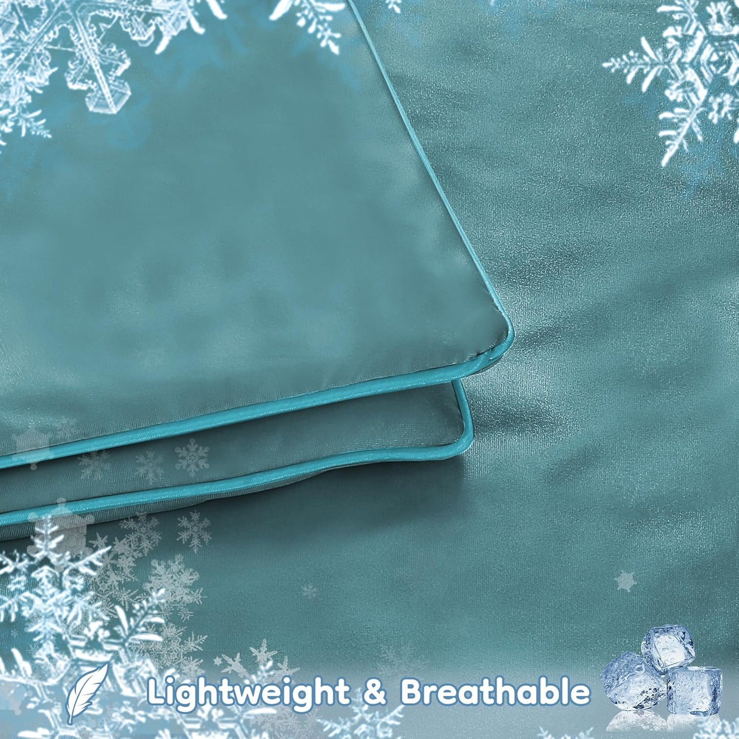 Cooling Comforter King Summer Blanket for Hot Sleepers, Silky-Soft & Cool Fiber, All-Season Comfort, Double-Sided Cold Blanket for Night Sweats, 90" x 108", Forest Green