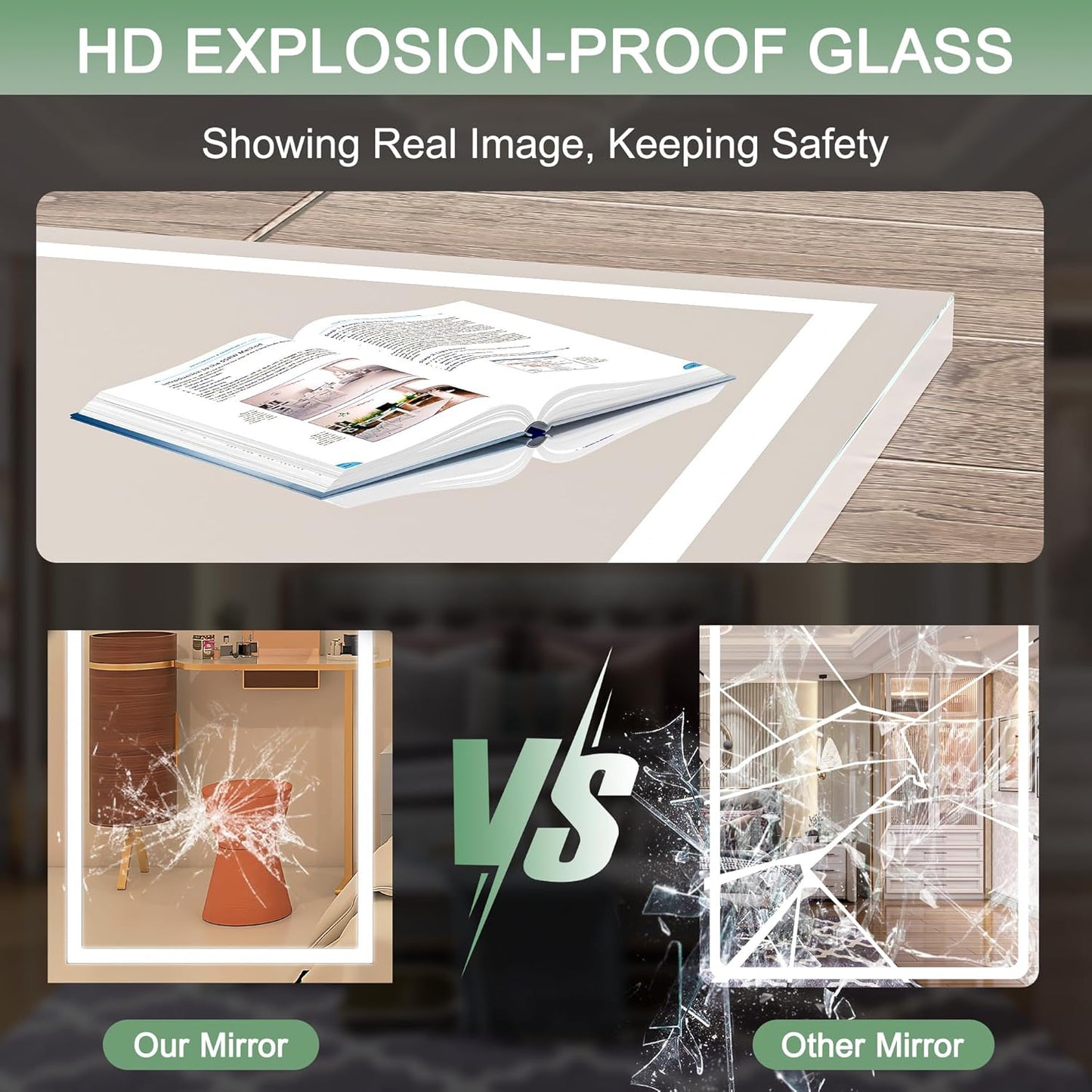 Hasipu LED Door Mirror Full Length, 47 x 18 Inch Full Body Wall Mirror Over The Door Hanging Mirror for Bedroom, Living Room, Cloakroom Right Angle