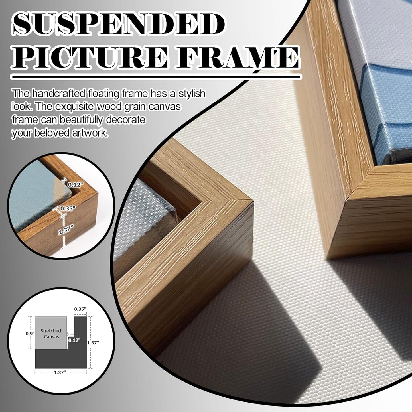 JEAWA Animal Canvas Wall Art Decor - Deer Canvas for Wall Decor,Farm Artwork Decor, Large Framed Wall Art for Living Room Bedroom, 20x40 IN