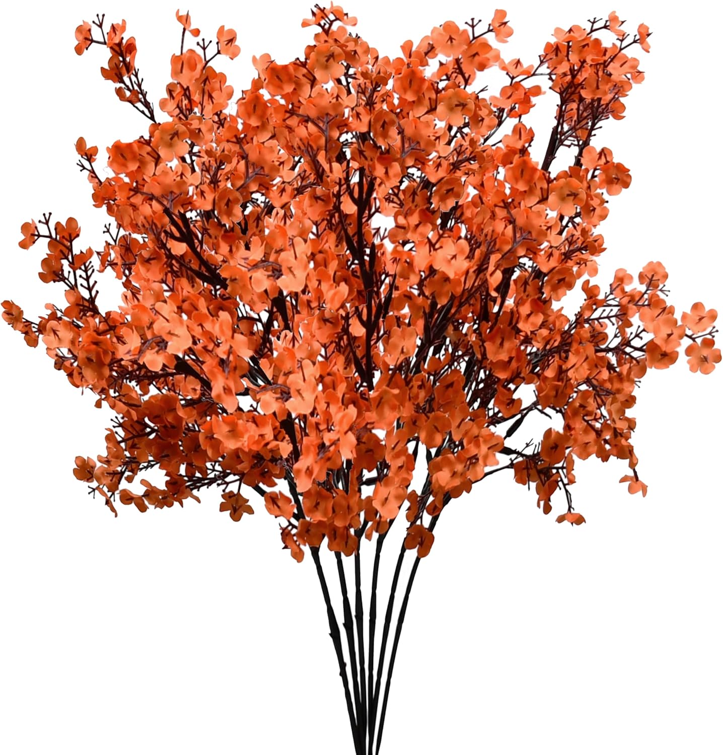 Mandy's Coral Artificial Baby’s Breath Flowers 6 Bundles Silk Gypsophila with Bendable Stems for Fall Centerpiece Wedding Decor and Table Arrangements