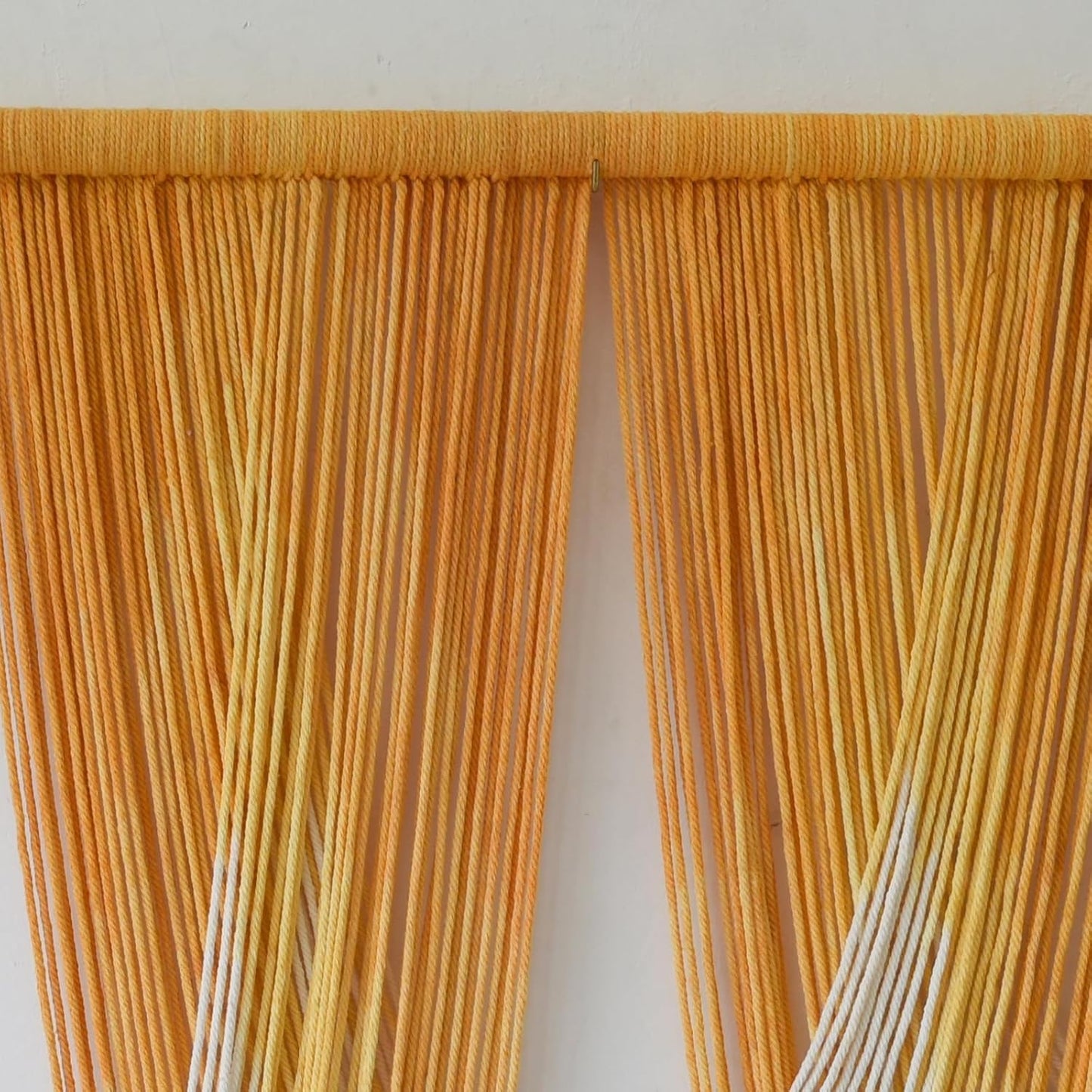 IOWER Macrame Wall Hanging Large Yellow Yarn Tapestry Headboard Decor Handmade Fiber Art Backdrop for Boho Bedroom, Living Room, 57" W x 41" L