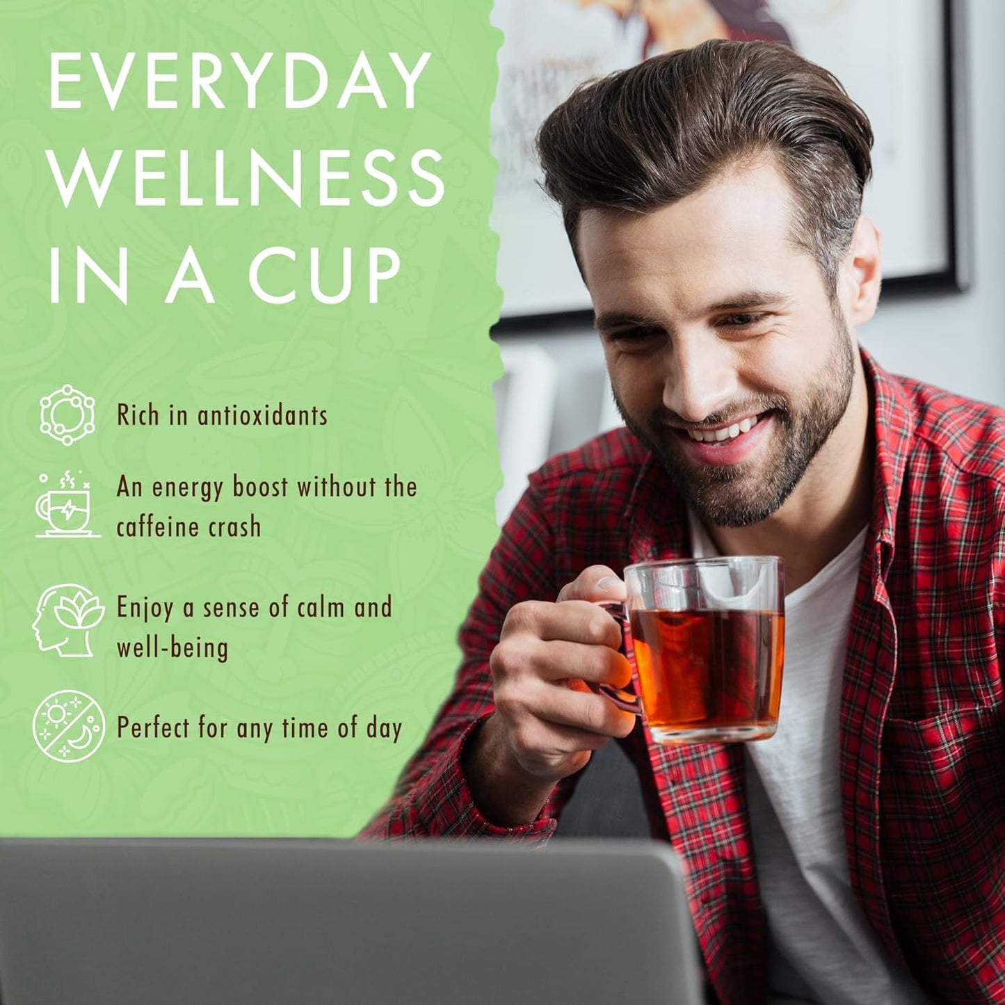 Hawaiian Natural Tea Organic Mamaki Mint Tea Blend - Caffeine Free, Herbal, Antioxidant-Rich For Calming, Wellness, Bedtime, Anxiety & Stress - Gift for Special Ocassions, 20 Bags