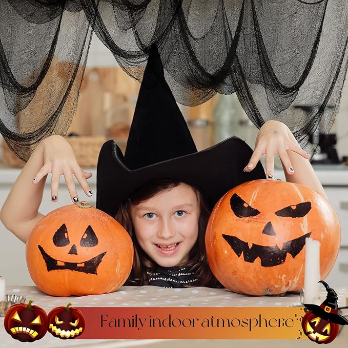 400 * 30inch Halloween Creepy Cloth - Halloween Decorations Clearance - Black Creepy Spooky Decorations Outdoor Indoor