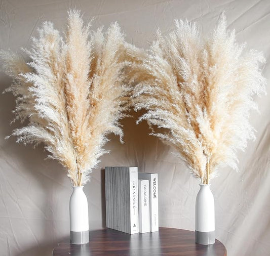 14 Stems 30" inch Dried Pampas Grass Decor Tall, Large Pompas Grass, Boho Neutral Home Decor Bouquet, Fluffy Pampass Grass for Floor Vase Wedding Floral Arrangements Wall Farmhouse Table Decor