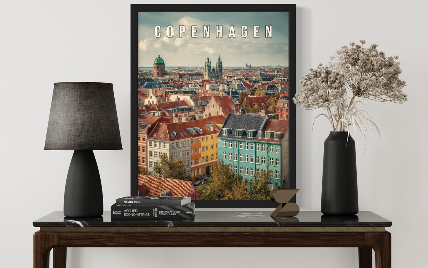Copenhagen, Denmark Art Print Poster, Europe Vintage City Retro Photography Skyline Travel Bedroom Bathroom Living Room Decor 183 (Copenhagen, Denmark, 24 x 36 inches, Unframed)
