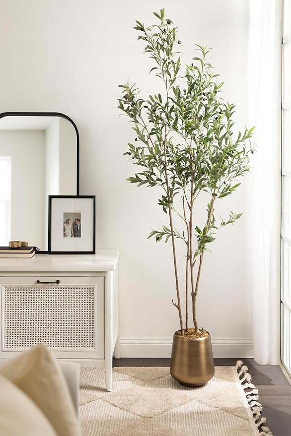 Kate and Laurel Portell Round Indoor Metal Planter Pot, 12 x 12 x 12, Antique Brass, Vintage Circular Planter for Indoor Plants Living Room or Sunroom Decor