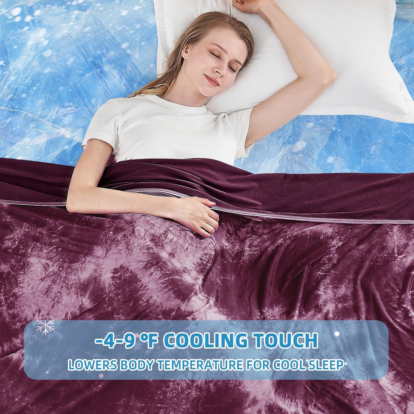 inhand Cooling Blanket Twin Size (60"x80"), Cooling Blankets for Hot Sleepers, Absorbs Heat to Keep Adults Cool for Summer Nights Sweats, Thin Cold Lightweight Blanket for Couch Bed, All Season Use