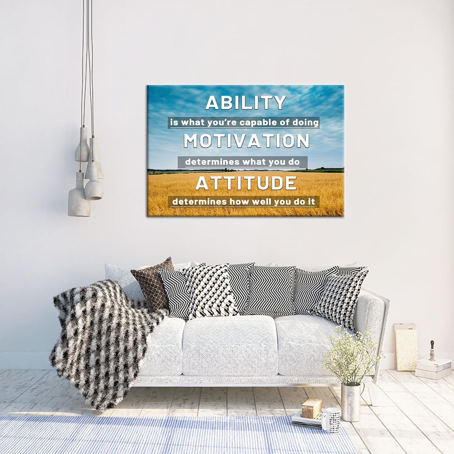 DINGFUN Inspirational Canvas Poster Wall Art Office Wall Decor Motivational Entrepreneur Quotes Picture Print Painting Artwork for Modern Home Living Room Office Classroom Ready to Hang [36''Wx24''H]