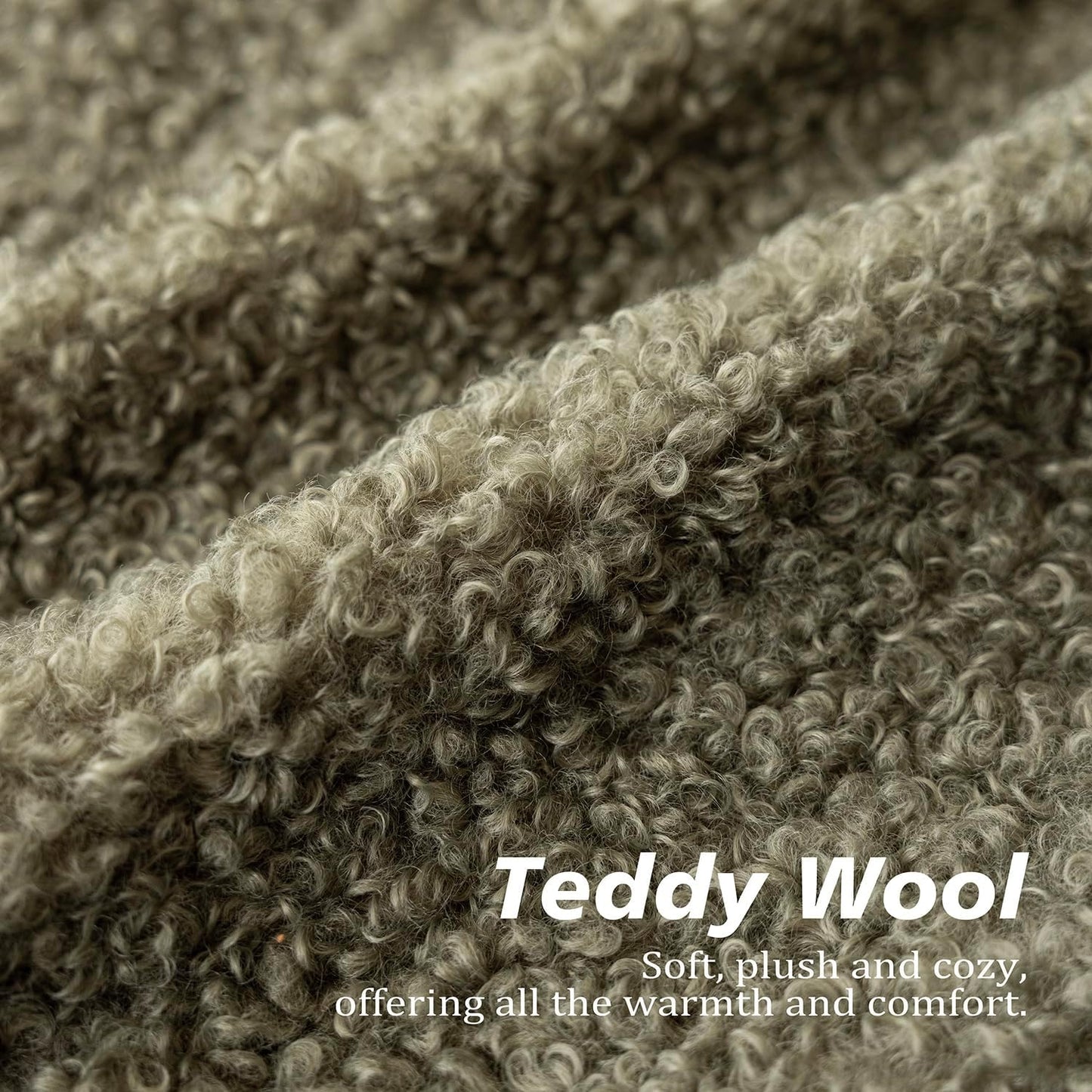 Foindtower 2 Pieces 26x26 Inch Sage Green, Faux Fur Throw Pillow Cover Accent Sherpa Pillow Fuzzy Soft Pillowcases Sheepskin Decorative Fleece Cushion Case for Bed Couch Living Room