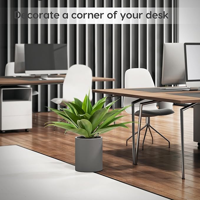 Velener Artificial Agave Plant Set,18 Inch, Faux Aesthetic Plants for Home Decor, Realistic UV Resistant Fake Agave Plants Without Pot, Set of 2