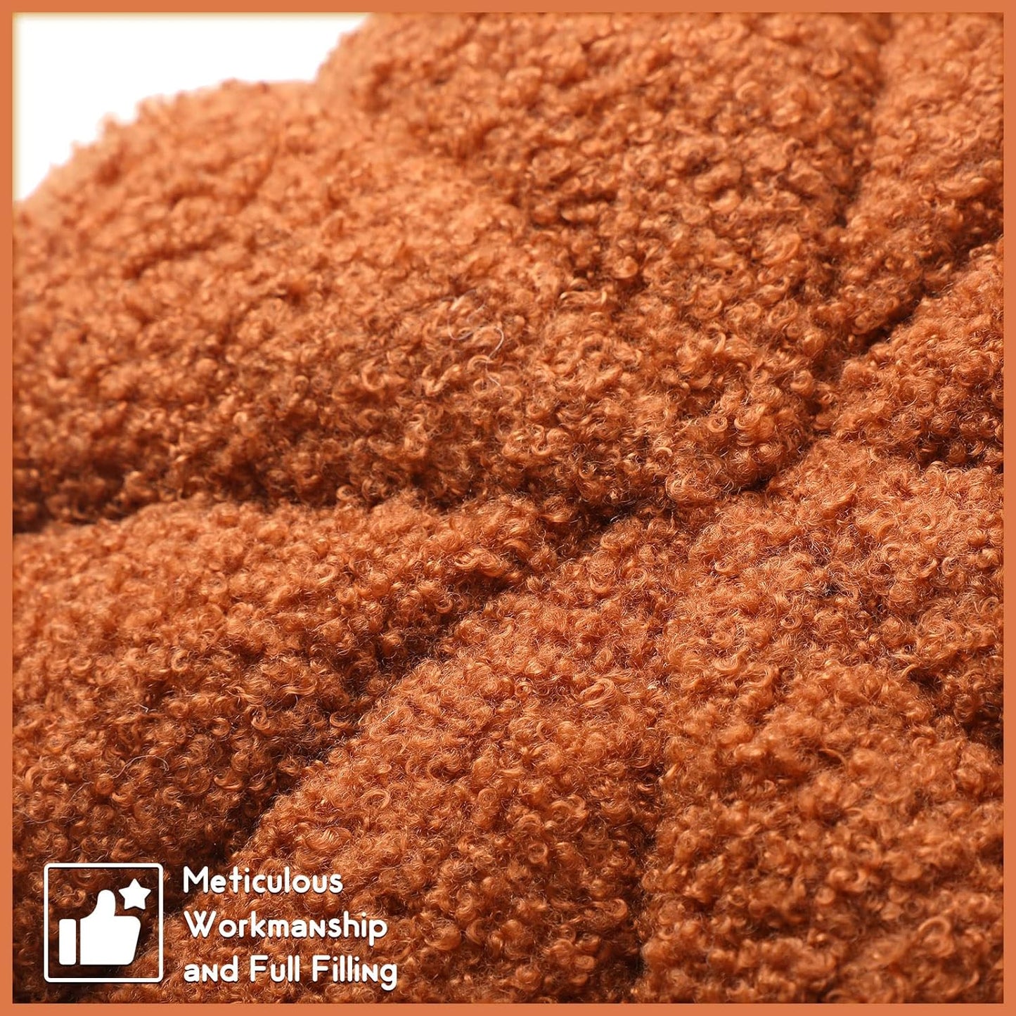 Kajaia 2 Pcs Simulated Pumpkin Pillow Plush 11 x 9.5 Inch 3D Cushion Fall Decorations Stuffed Throw Pillows Toy for Thanksgiving Christmas Halloween Bedroom Sofa Couch Supplies (White,Brown)