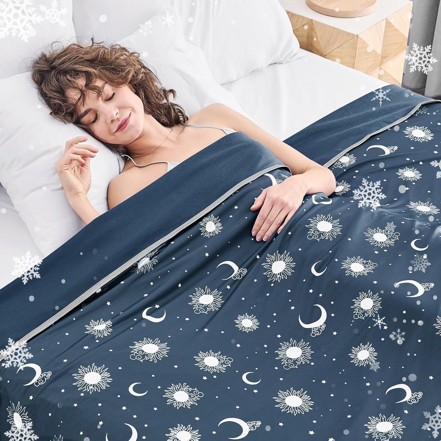 inhand Cooling Blanket King Size (90"x108") - Cooled Blankets for Hot Sleepers Lightweight Breathable Summer Blanket for Sleeping Night Sweats to Keep Cool in The Heat -Navy