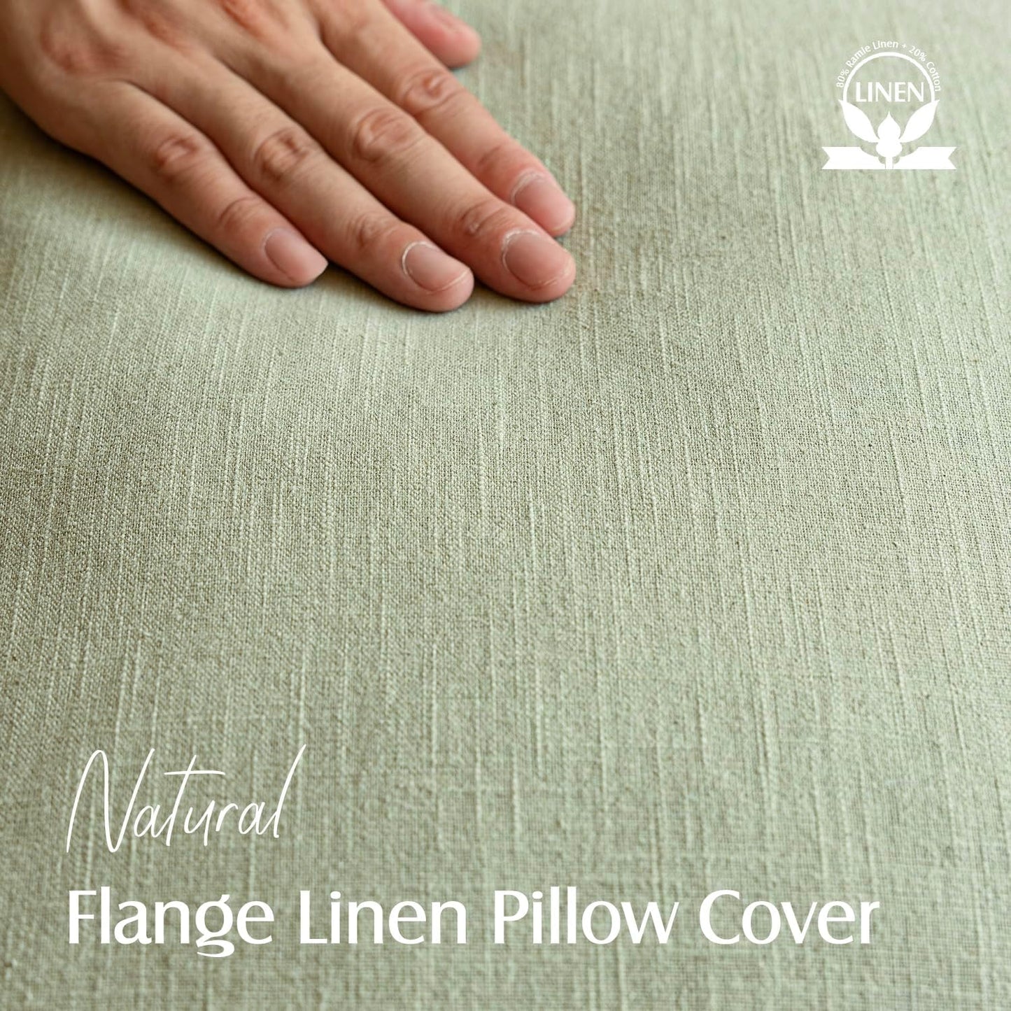 Foindtower Pack of 2, Decorative Linen Solid Throw Pillow Covers Soft Accent Cushion Case Boho Farmhouse Pillowcase for Chair Couch Sofa Bedroom Living Room Home Decor 16 x 16 Inch Light Sage Green