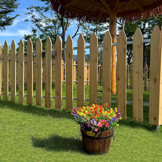 16 Bundles Artificial Flowers for Outdoor,No Fade UV Resistant Fake Flowers,Faux Plants for Outside Hanging Planters,Artificial Plants for Indoor Porch Garden Home Wedding Farmhouse Decor