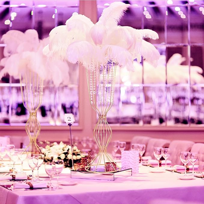 Wedding Centerpieces Display Stand - 2 Pcs 23.6in/60cm Tall Flower Holder Artificial Arrangement Flower Stand Vases,Wedding,Anniversary,Events,Home Decor