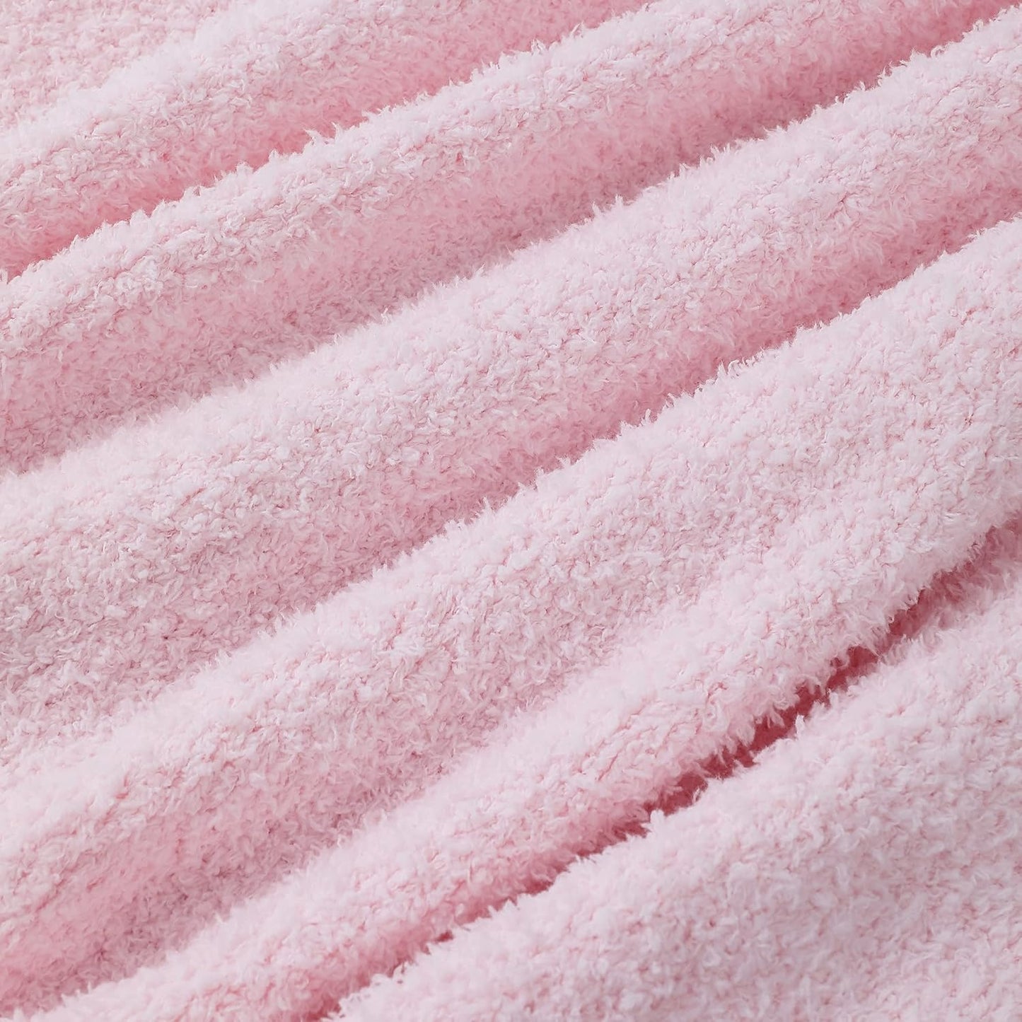 bearberry Super Soft Fluffy Throw Blanket Lightweight Cozy Warm Bed Blankets for Couch Bed Sofa All Season (Pink, 60”x80”)