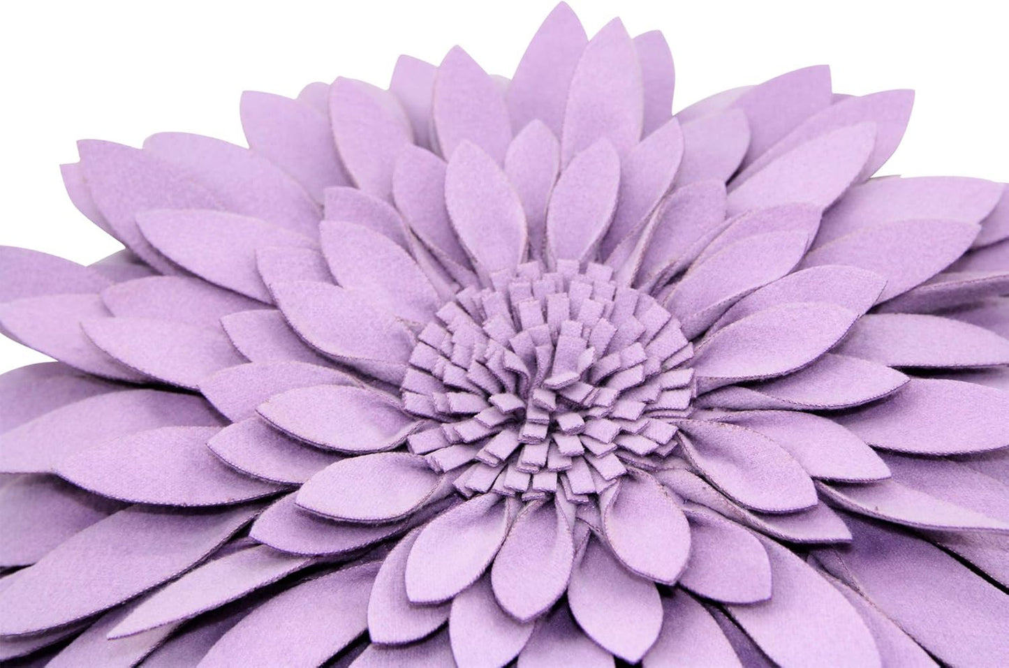 Contempo Lifestyles 3D Daisy Flower Decorative Pillow - Design Patented, Shaped for Couch & Bed (18" Flower, 16" With Insert, Solid Lilac)