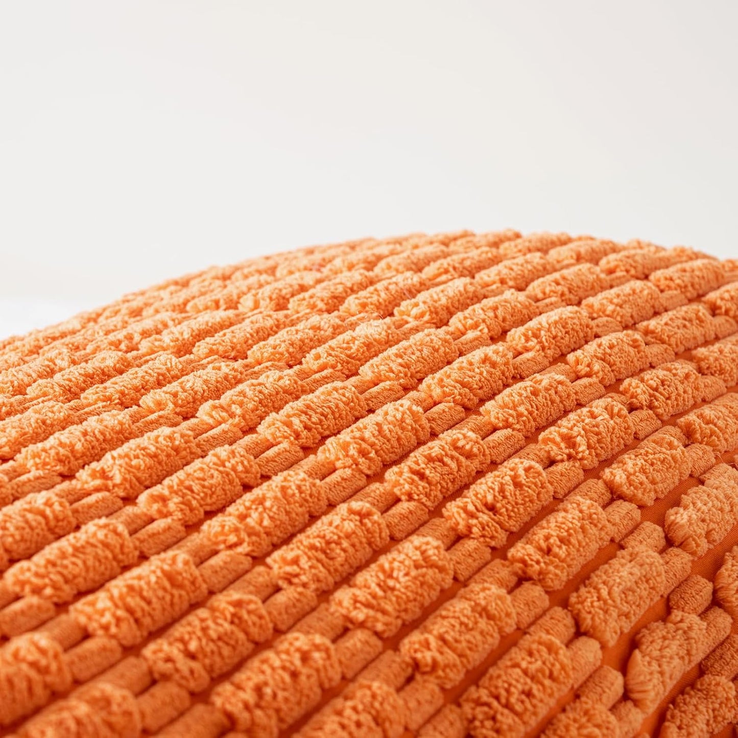 Fancy Homi Fall Orange Long Body Lumbar Decorative Throw Pillow Cover 14x36 Inch for Bed Couch Bedroom, Soft Corduroy Rectangle Solid Pillow Case 35x91 cm, Rustic Farmhouse Boho Room Decor