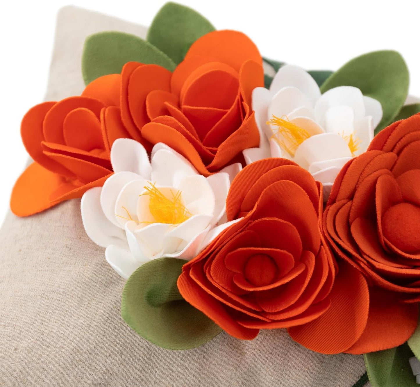 Decorative 3D Flower Throw Pillow Cover Accent Pillowcase Cushion Cover Case for Home Couch Sofa Bed Living Room Decor 12x20 Inch