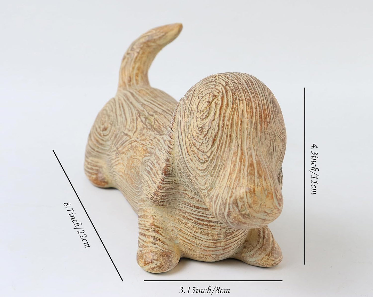 Hymmah Dog Home Decor Statue Rustic Home Decorations for Living Room, Boho Sculpture Resin Animal Collectible Figurines for Indoor Decor