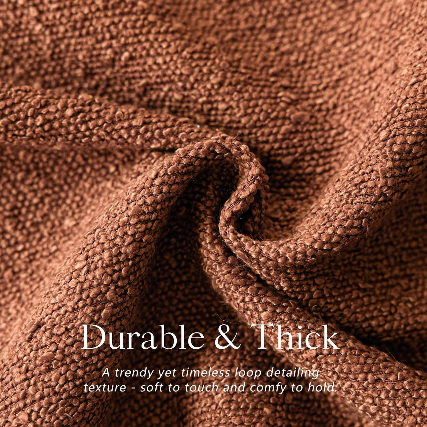 Foindtower Pack of 2 Textured Boucle Throw Pillow Covers Accent Solid Decorative Lumbar Pillow Cases Soft Couch Cushion Case for Chair Sofa Bedroom Living Room Home Decor 12x20 Inch Burnt Orange Hazel