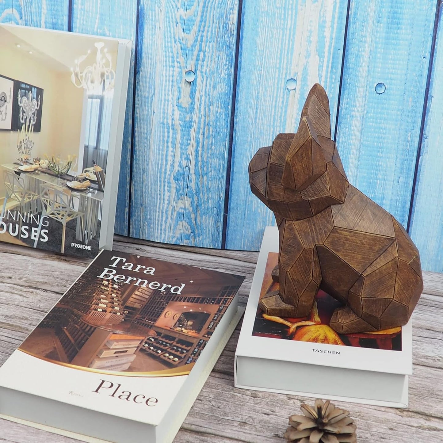 Hymmah Dog Home Decor Statue Rustic Home Decorations for Living Room, Boho Sculpture Resin Animal Collectible Figurines for Indoor Decor