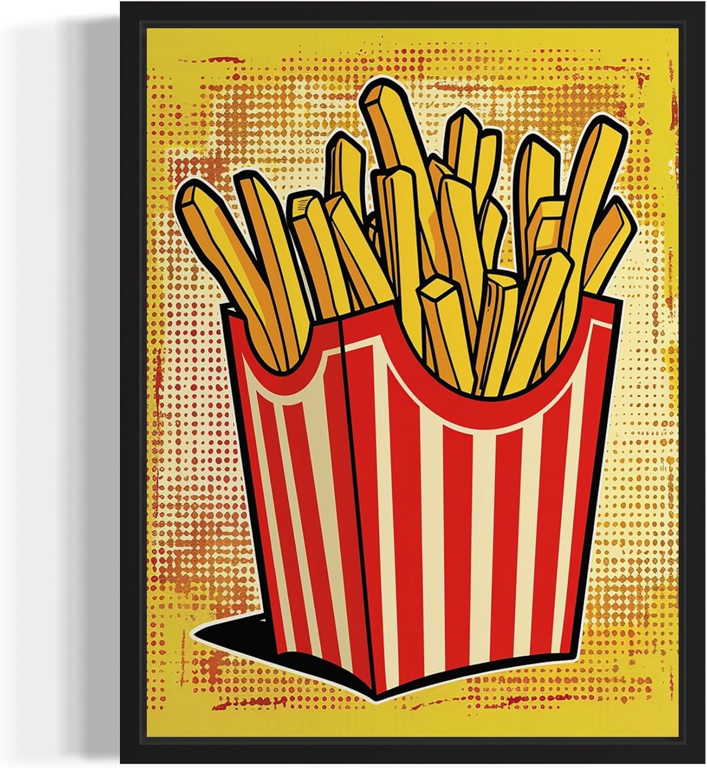 French Fries Pop Art Poster Print, Vintage Retro Wall Art Decor Paintings Classic Artwork for Bedroom Living Room Decorations. (French Fries, 11x14 inches (Unframed))