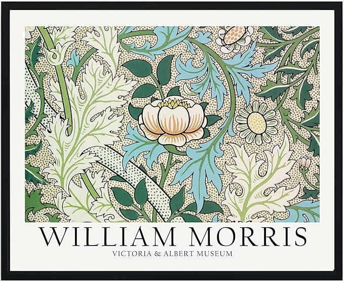 William Morris Flowers Wall Art Poster Prints, Famous Artist Patterns, Vintage Flowers Decor Artwork, Bathroom Decoration (William Morris 4, 11x14 inches (Unframed))