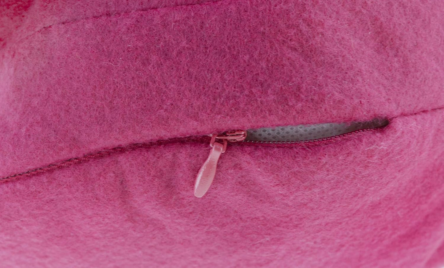 Fennco Styles Handmade 3D Heart-Shaped Petals Flower Decorative Throw Pillow Cover Only - 13" Round Fuchsia Floral Pillow Case for Couch, Home Décor and Holiday, Housewarming Gift