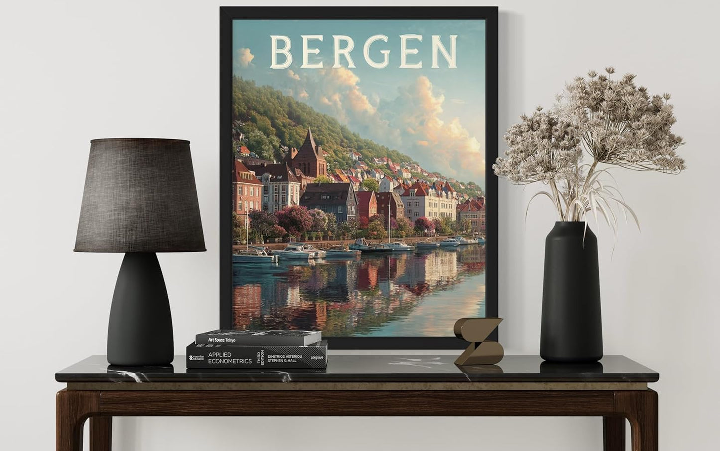 Bergen, Norway Art Print Poster, Europe Vintage City Retro Photography Skyline Travel Bedroom Bathroom Living Room Decor 183 (Bergen, Norway, 11 x 14 inches, Unframed)