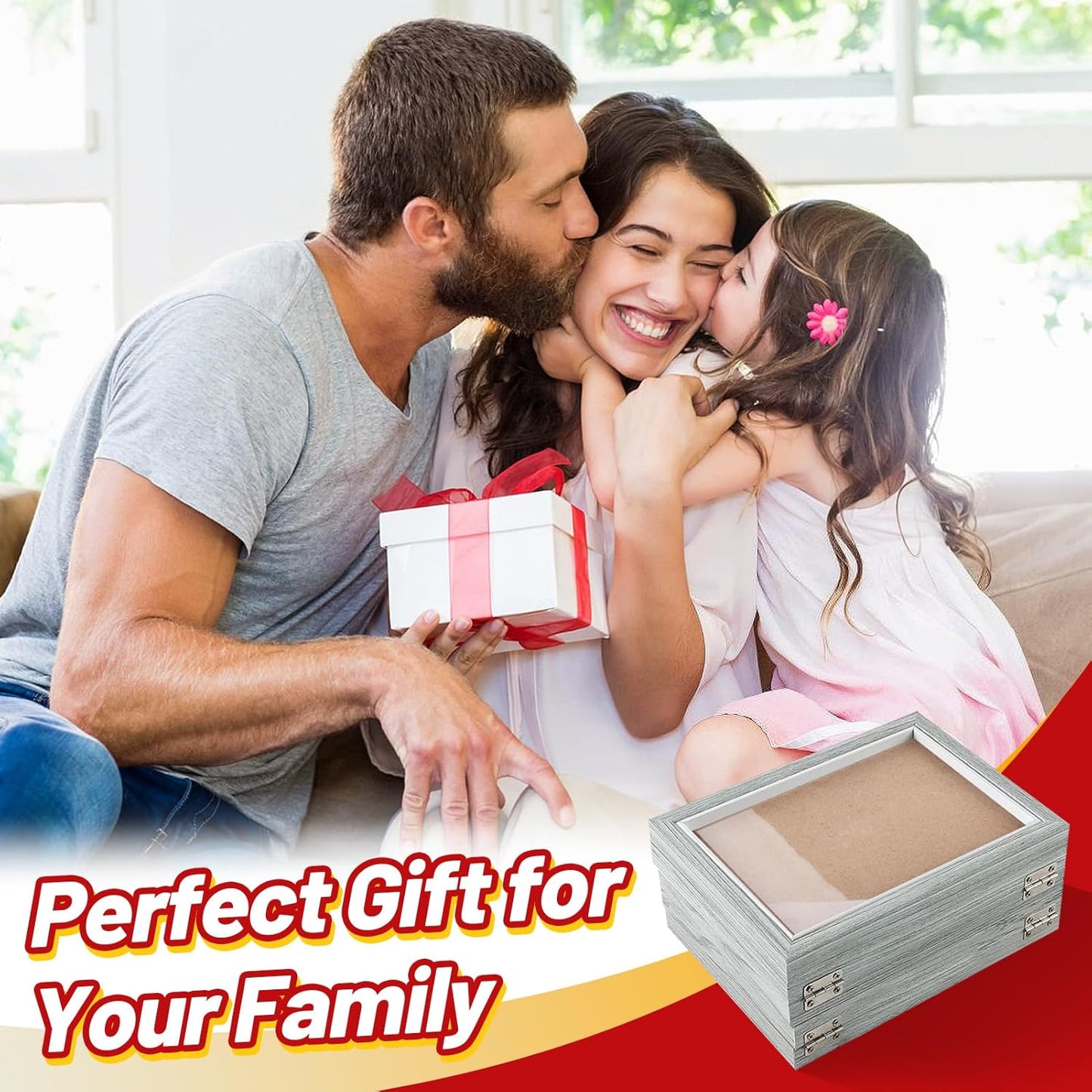 Biggun 5x7in 5 Folding Accordion Picture Frame - Foldable Hinged Collage Photo Frames for Tabletop Display Multiple Family Pictures Birthday Father's Day Gifts (Gray Blue)