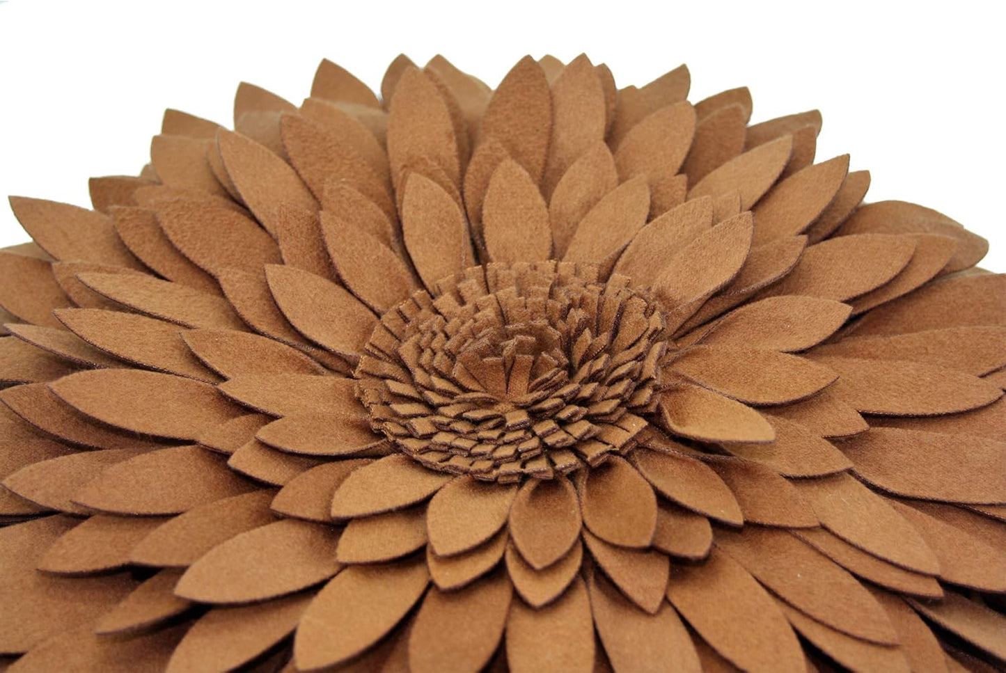 Contempo Lifestyles 3D Daisy & Sunflower Decorative Pillow - Flower-Shaped, Solid Mocha