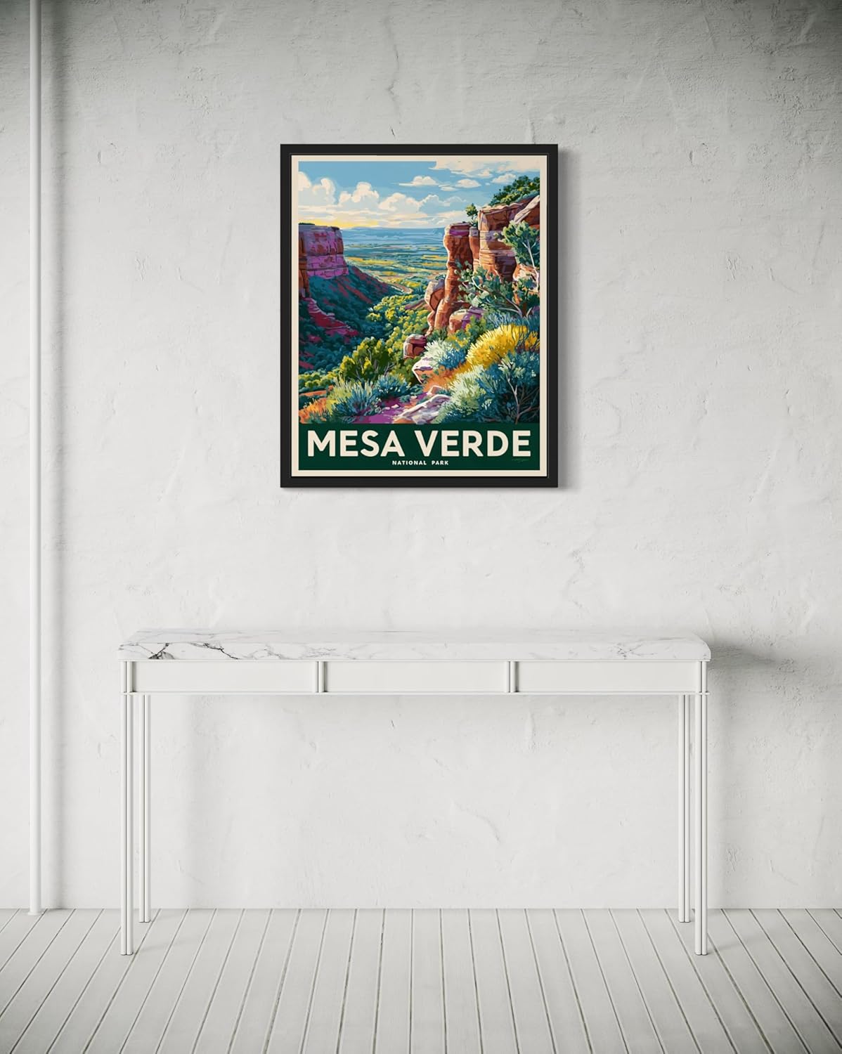 Mesa Verde National Park Art Print Poster, Vintage Retro Pop Art Travel Wall Art Bedroom Bathroom Living Room Decor 185 (Mesa Verde, 11 x 14 inches, Unframed)