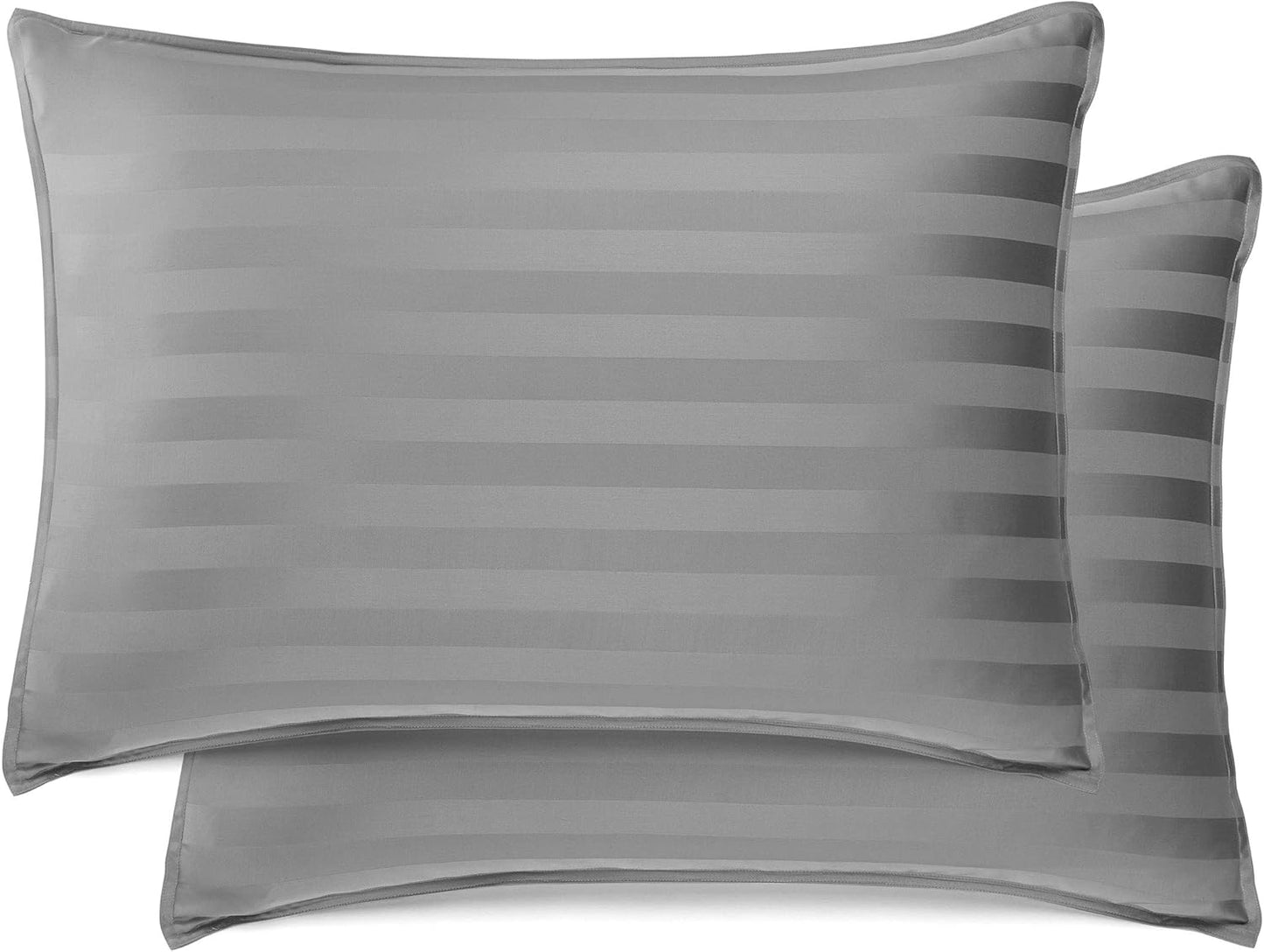 Full Sheets by Pure Bamboo, Genuine 100% Organic Viscose Derived from Bamboo Bed Sheet Set, Luxuriously Soft & Cooling, Double Stitching, Lifetime Quality Promise (Full, Jacquard Stone)