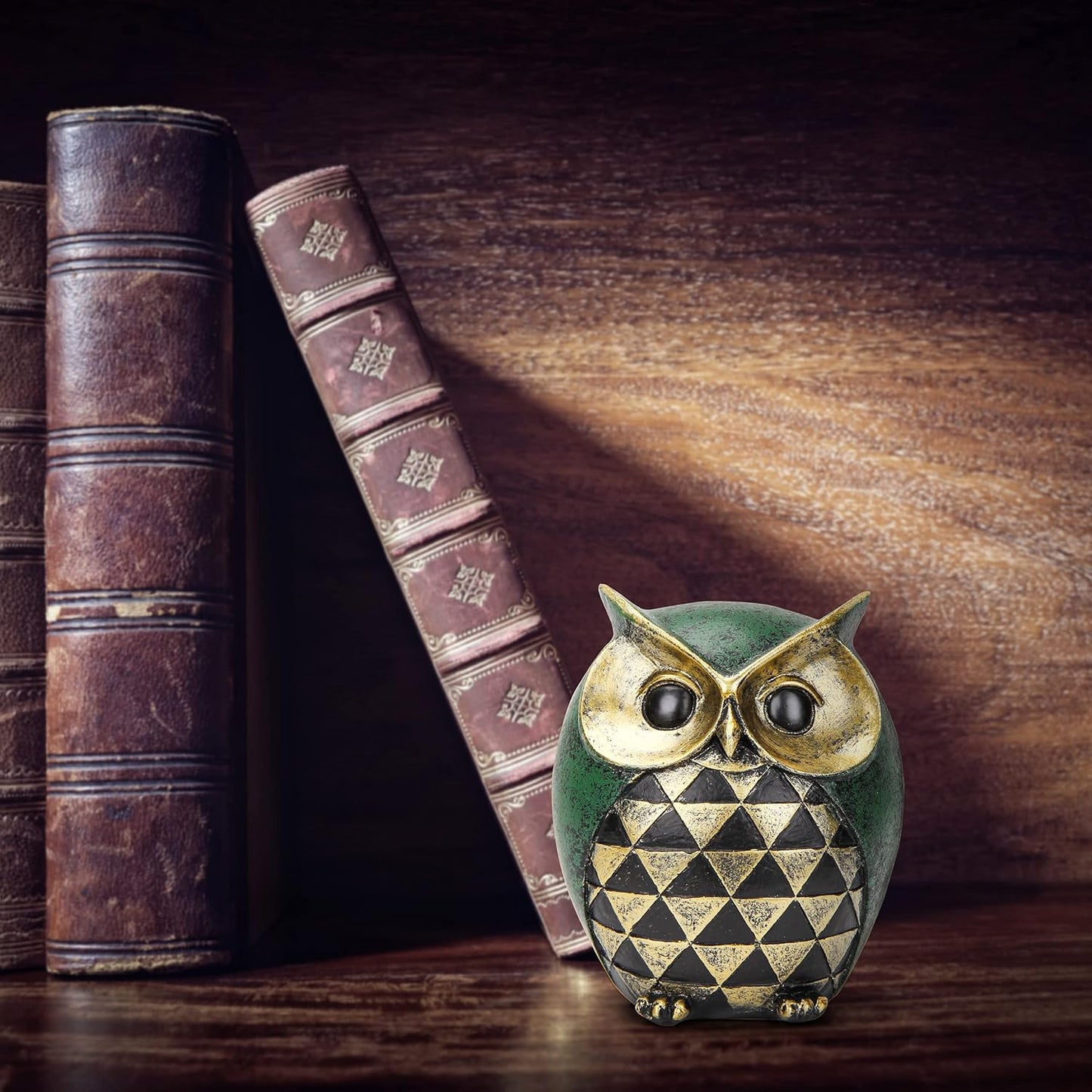 Leekung Owl Statue for Home Decor Accents,Owl Decor for Modern Bathroom Bookshelf Bedroom Mantle Living Room Home Office TV Stand Shelf Boho Decorations,Retro Decor Small Bird Items Gift for Women