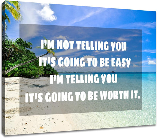 GoForArt Dream Big Motivational Canvas Wall Art, Inspirational Famous Quote Bedroom Living Room Decor, Positive Modern Landscape Mountain Office Dorm Room Poster Print (Motivational-10, 30.00" x 40.00")