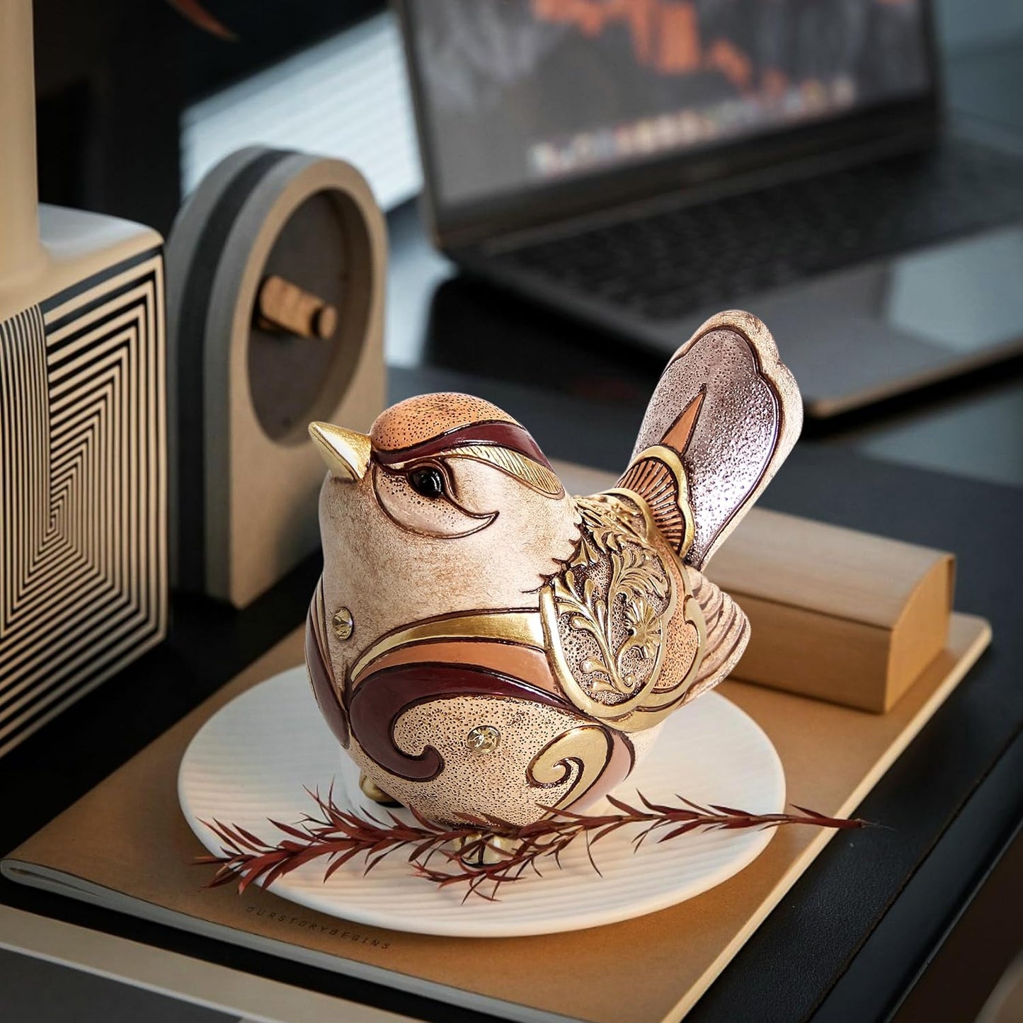 Bird Figurines For Home Decor,Bird Statue Sculpture For Shelf Decor Accents,Boho Bird Decorations For Table Office Living Room Bedroom,Retro Animal Statues Decorative Bird Gifts For Bird Lovers Women