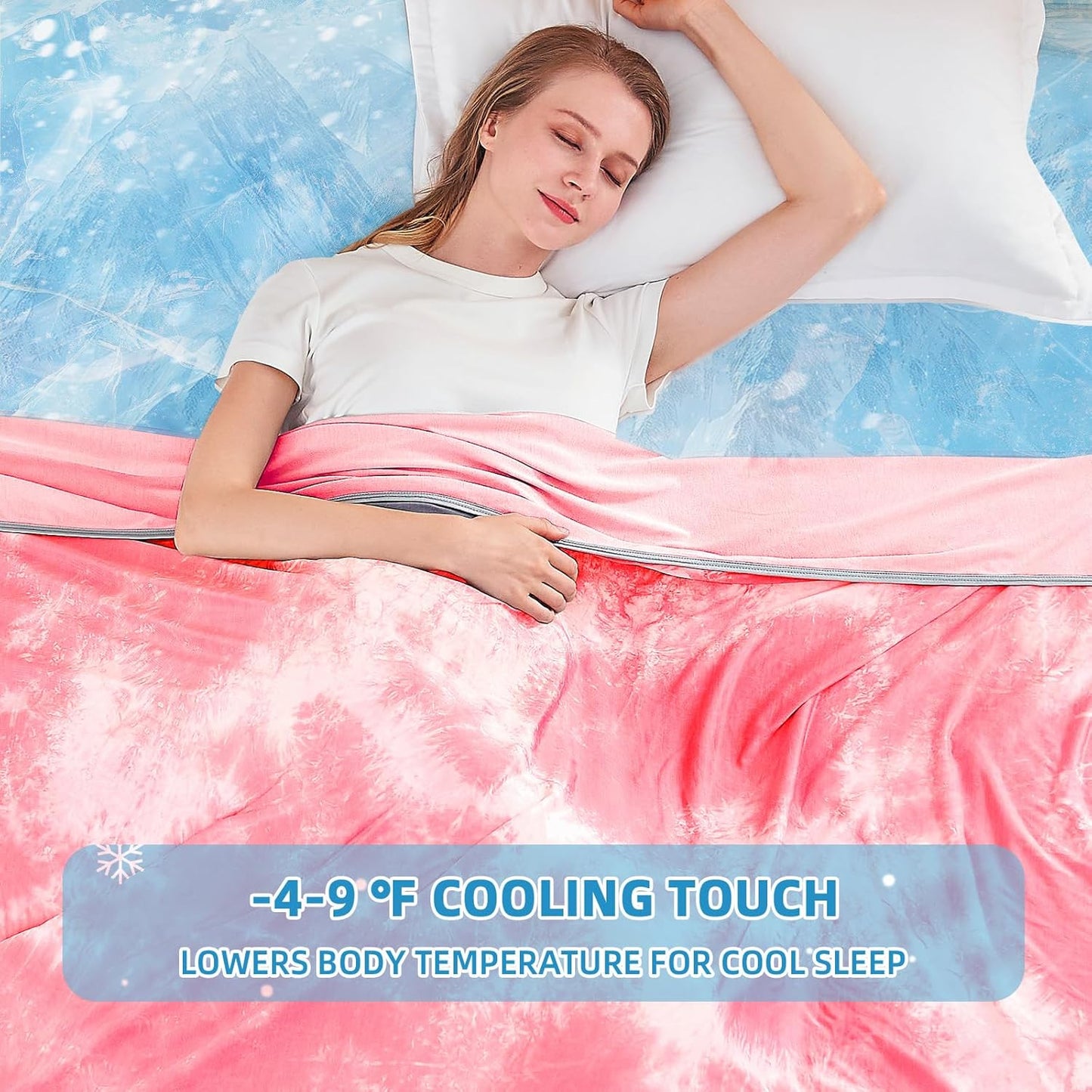 inhand Cooling Blanket Twin Size (60"x80"), Cooling Blankets for Hot Sleepers, Absorbs Heat to Keep Adults Cool for Summer Nights Sweats, Thin Cold Lightweight Blanket for Couch Bed, All Season Use