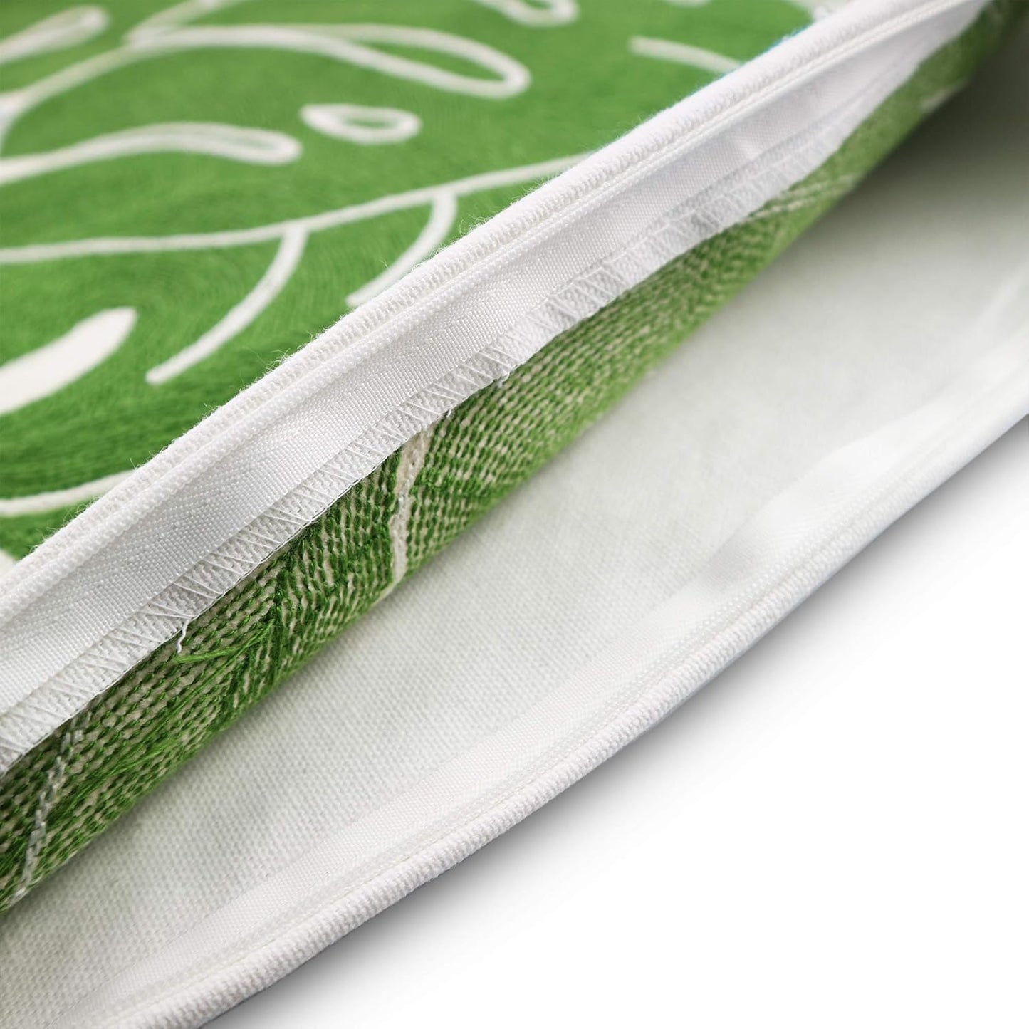 Embroidery Throw Pillow Cover Tropical Leaves 18x18 Inches Decorative Floor Pillow Cover for Couch 100% Cotton Cushion Cover Pillow Case Full Size Monstera Leaf Embroidered, Green, 1 Piece