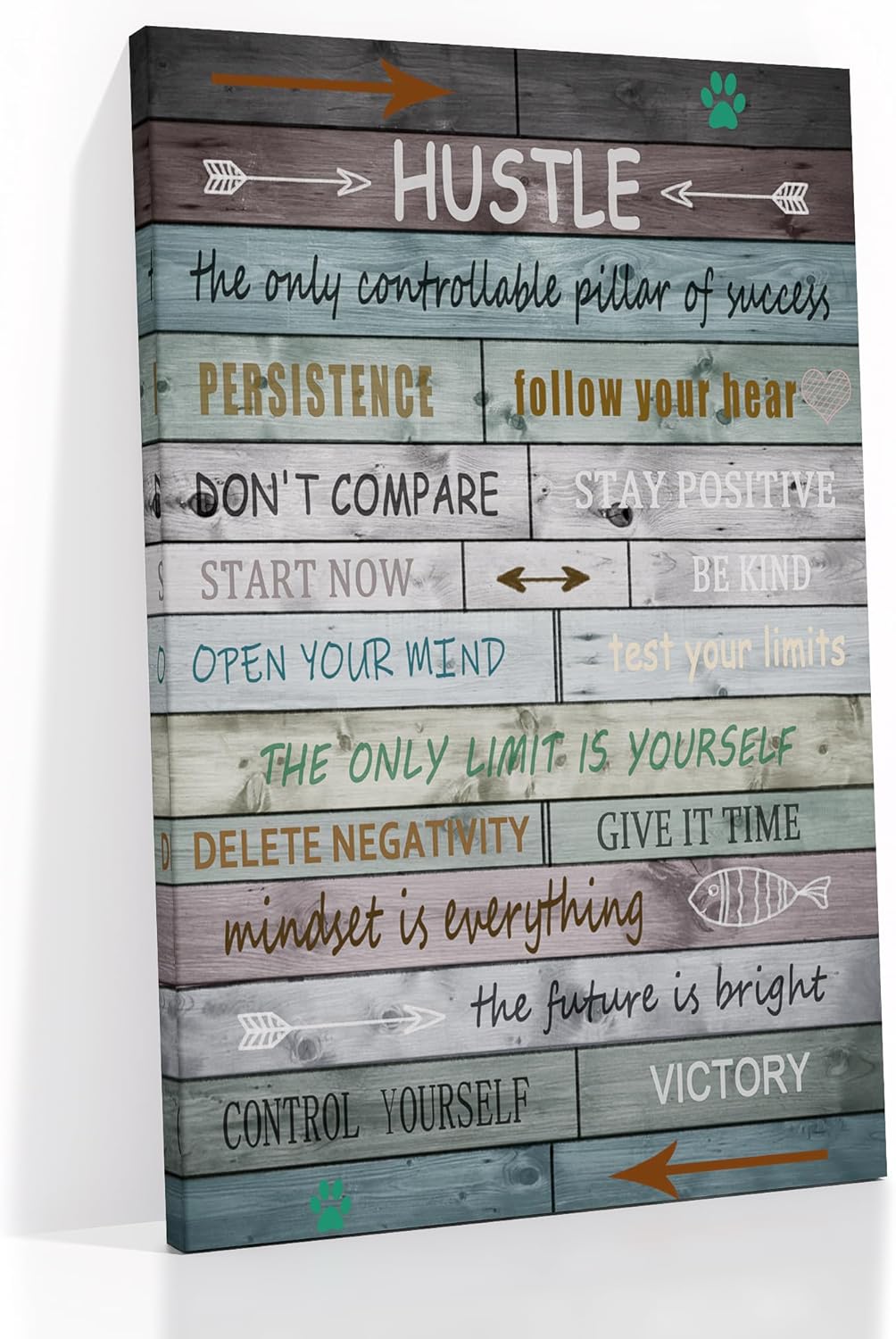 Inspirational Canvas Wall Art Home Decor Poster Print Motivational Entrepreneur Quotes Picture Painting Artwork for Modern Home Bathroom Bedroom Office Wall Decoration Ready to Hang [12''Wx18''H]